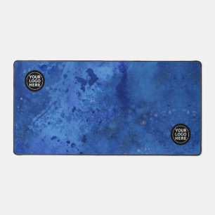 Blauwe Waterverf Desk Mat Muismat