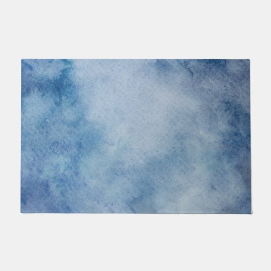 Blauwe Waterverf Deurmat (Voorkant)