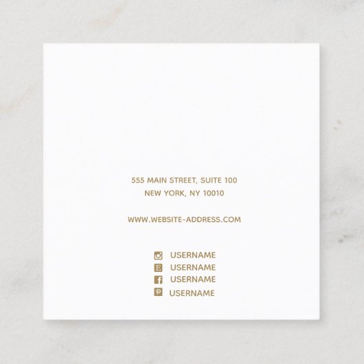 Blauwe Waterverf die beeldschermhouder verkrijgt Vierkante Visitekaartje (Achterkant)