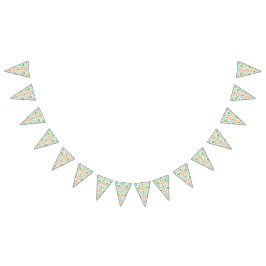 Blauwe Waterverf Dinosaur Birthday Baby shower Vlaggetjes