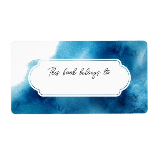 Blauwe Waterverf Dit boek behoort tot het etiket (Voorkant)