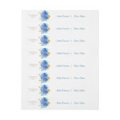 Blauwe Waterverf Dolfijn Retouradres Wrap Label Omwikkelbaar Adreslabel (Vel)