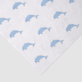 Blauwe waterverf dolfijnen tissuepapier (Detail)