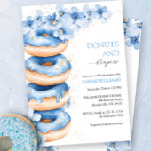 Blauwe Waterverf Donuts en luiers Boy Baby shower Kaart