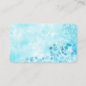 Blauwe Waterverf Doodle Bloemvriendelijk Casual Visitekaartje (Achterkant)