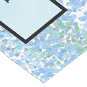 Blauwe Waterverf doop Korte Tafelloper (Hoek)