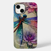 Blauwe Waterverf Dragonfly, personaliseren Case-Mate iPhone Case (Achterkant)