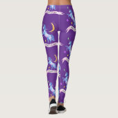 Blauwe Waterverf Eenhoorn Leggings (Achterkant)