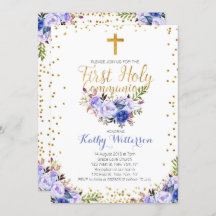 Blauwe Waterverf eerste communie