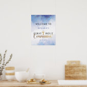 Blauwe Waterverf Eerste Heilige Communauteit Welko Poster (Keuken)