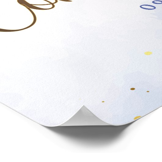 Blauwe Waterverf Eerste Heilige Communauteit Welko Poster (Hoek)