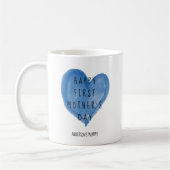 Blauwe Waterverf Eerste Moederdag Koffiemok (Links)