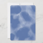 Blauwe Waterverf eerste uitnodiging (Achterkant)