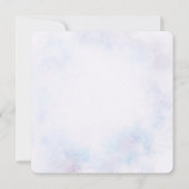 blauwe waterverf | eerste uitnodiging van de gemee (Achterkant)