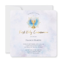 blauwe waterverf | eerste uitnodiging van de gemee