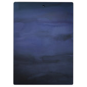 Blauwe Waterverf Elegant Chic Glam op maat Klembord (Achterkant)