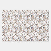 Blauwe Waterverf Elegant Floral Inpakpapier Vel (Voorkant)