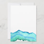 Blauwe Waterverf | Elegant Sla de datum op Save The Date (Achterkant)