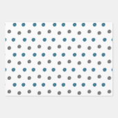 Blauwe Waterverf Elephants & Stippen Patroonset va Inpakpapier Vel (Voorkant 2)