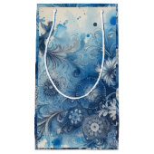 Blauwe Waterverf Ephemera Klein Cadeauzakje (Voorkant)