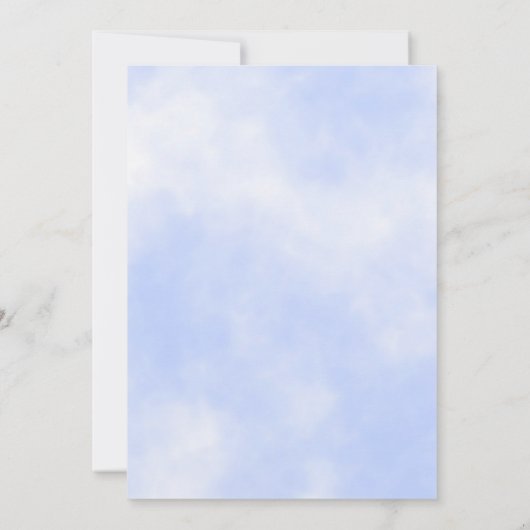 Blauwe Waterverf Eucalyptus Greenery Baptisme Kaart (Achterkant)