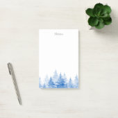 Blauwe Waterverf Evergreen Trees Post-it® Notes (Kantoor)