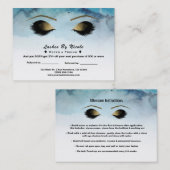 Blauwe Waterverf Eyelashes Verwijs vriendschappeli Aanbevelingskaartje (Voorkant / Achterkant)