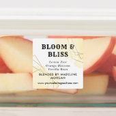 Blauwe Waterverf Faux Gold Geometrische etherische Labels (Aangebracht)