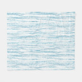 Blauwe Waterverf Fleece Deken (Voorkant (Horizontaal))