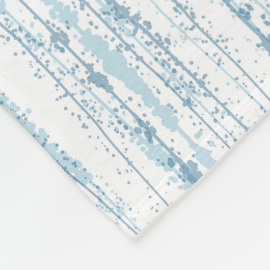 Blauwe Waterverf Fleece Deken (Hoek)