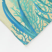 Blauwe waterverf fleece deken (Hoek)