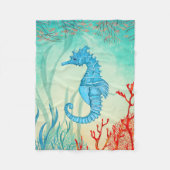 Blauwe waterverf fleece deken (Voorkant)