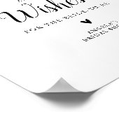 Blauwe waterverf floraal advies & wensen teken poster (Hoek)