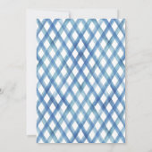 Blauwe Waterverf Floral Baby shower Kaart (Achterkant)