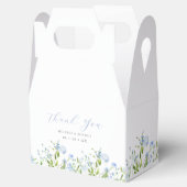 Blauwe Waterverf Floral Dank je huwelijk Bedankdoosjes (Geopend)