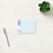 Blauwe Waterverf Floral Design, gevoerd Post-it® Notes (Kantoor)