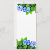 Blauwe Waterverf Floral Foto Bereavement Hartelijk (Achterkant)