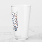 Blauwe Waterverf Floral Glass Cup Glas (Links)