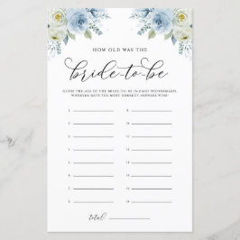 Blauwe Waterverf Floral hoe oud was het spel