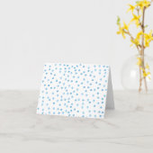 Blauwe Waterverf Floral Note Card Kaart (Gele Bloem)