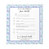 Blauwe Waterverf Floral School Note 1 Notitieblok (Voorkant)