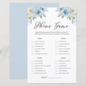 Blauwe Waterverf Floral Wat is er op je telefoonsp (Voorkant / Achterkant)