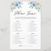 Blauwe Waterverf Floral Wat is er op je telefoonsp (Voorkant)