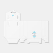 Blauwe Waterverf Floral Wedding Bedankdoosjes (Uitgevouwen)