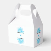 Blauwe Waterverf Floral Wedding Bedankdoosjes (Achterkant)