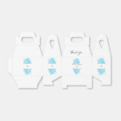 Blauwe Waterverf Floral Wedding Bedankdoosjes (Uitgevouwen)