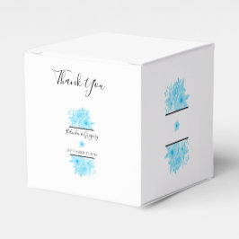 Blauwe Waterverf Floral Wedding Bedankdoosjes