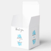 Blauwe Waterverf Floral Wedding Bedankdoosjes (Geopend)