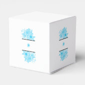 Blauwe Waterverf Floral Wedding Bedankdoosjes (Achterkant)