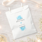 Blauwe Waterverf Floral Wedding Bedankzakje (Geknipt)